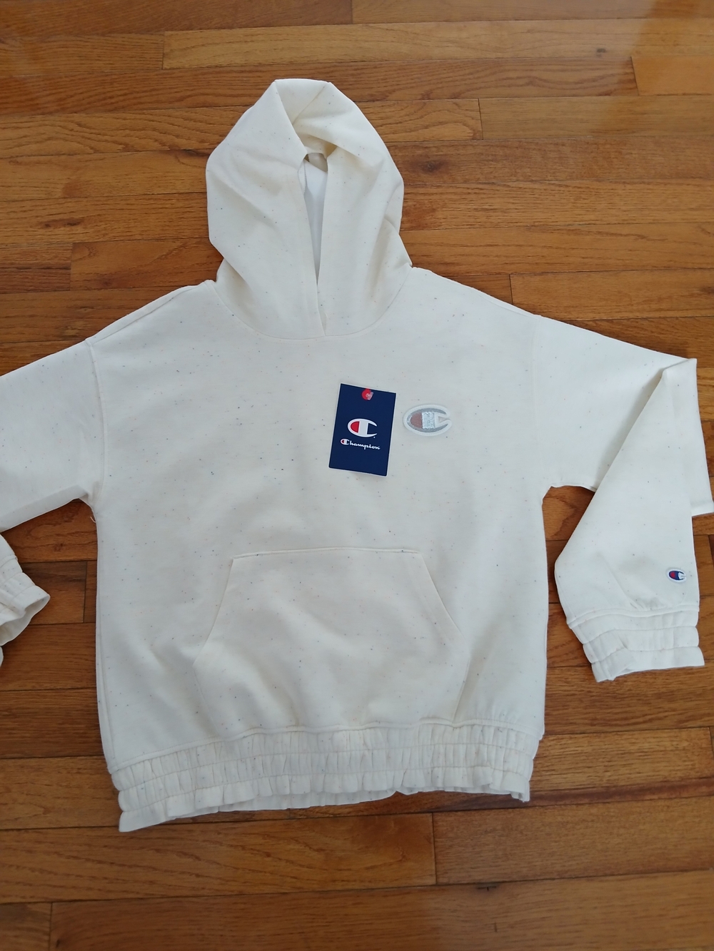 Champion Men’s Natural Speckle Hoodie Sweatshirt